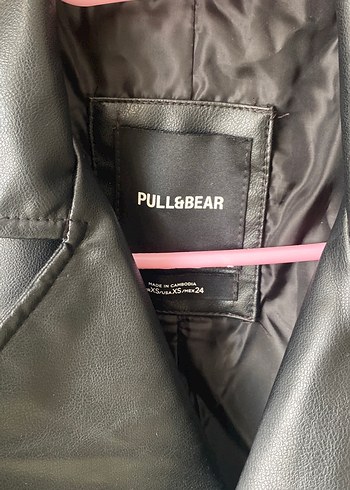 Pull and Bear Siyah Deri Biker Ceket ( Pull&Bear sıfır ürün)