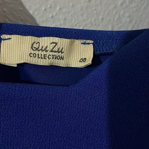 Yandan Fermuarlı Parlament Mavisi Elbise - Görsel 3