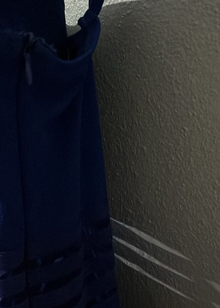 Yandan Fermuarlı Parlament Mavisi Elbise - Görsel 4