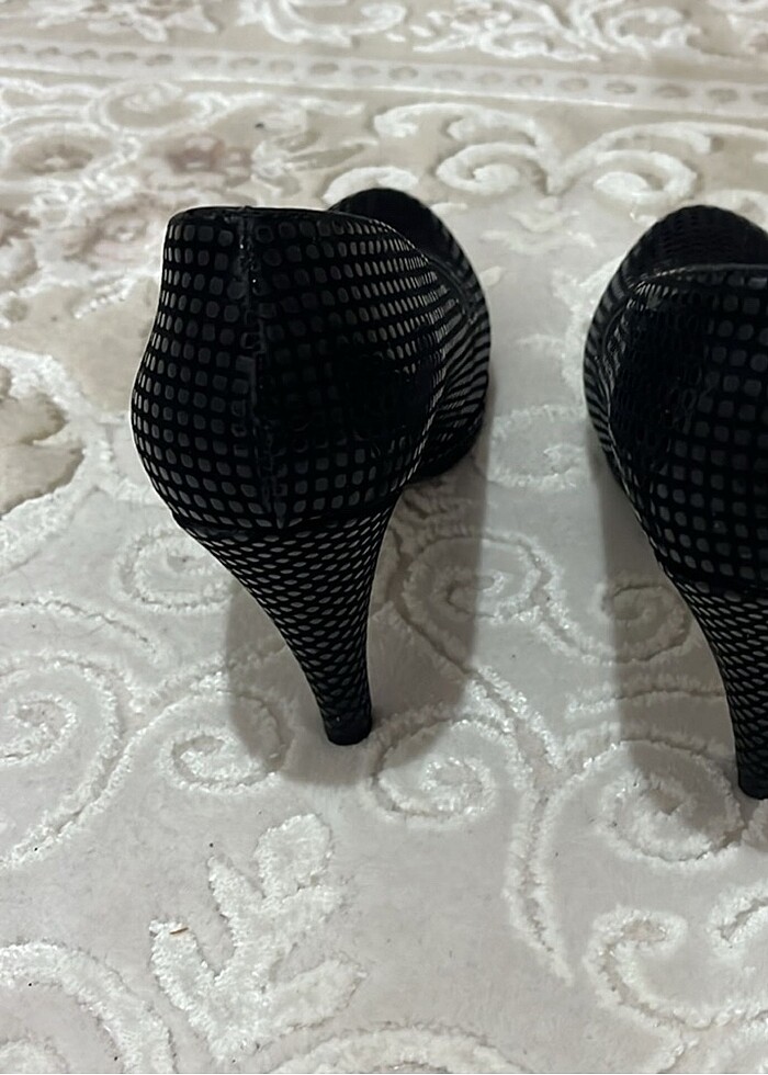 Desenli Platformlu Topuklu Ayakkabı - Görsel 3