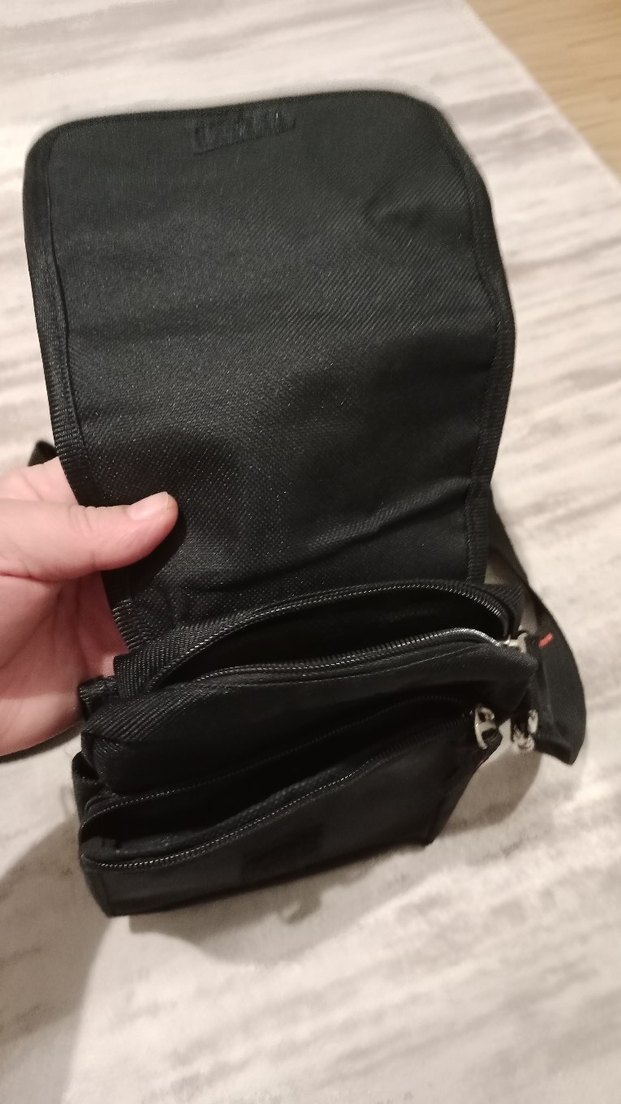 Siyah Fermuarlı Erkek Omuz Çantası - Görsel 3