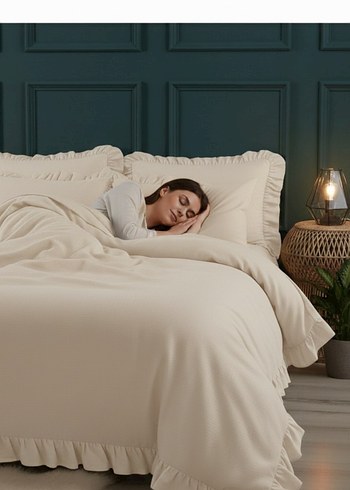 Yeşil Fırfırlı Nevresim Takımı - Görsel 5