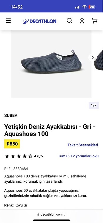 Decathlon Deniz ayakkabısı