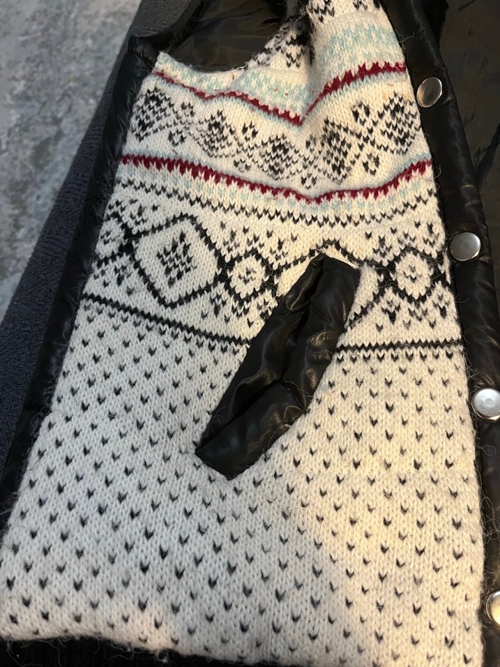 Desenli Örgü Kadın Yelek Kapüşonlu - Görsel 2