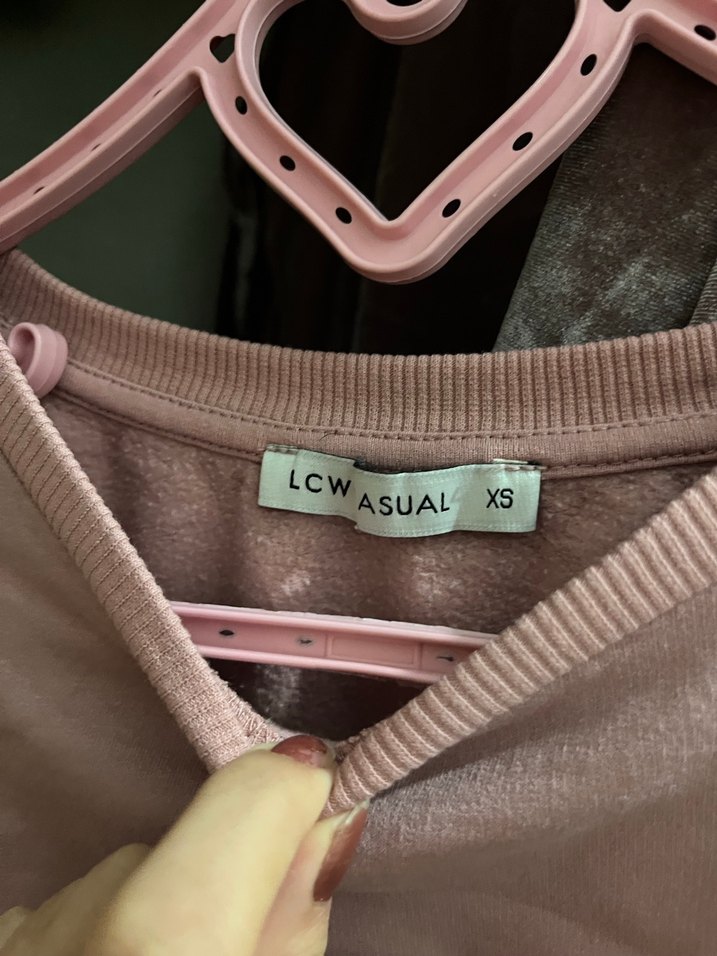 Pembe Baskılı Kadın Sweatshirt - Görsel 3