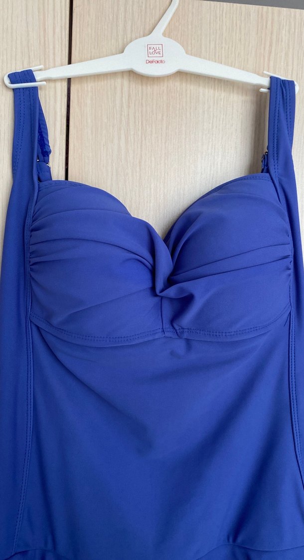 Büzgü Detaylı Kadın Etekli Mayo - Görsel 3