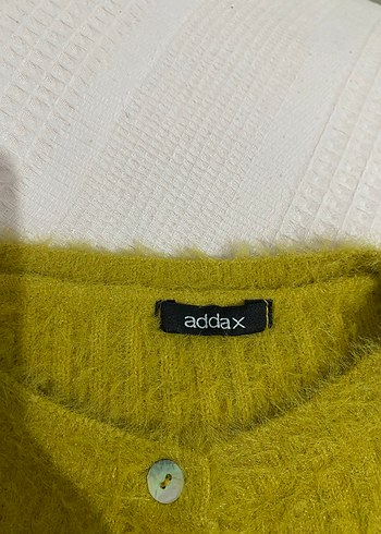 Sarı Örgü Kadın Hırka Uzun Kollu - Görsel 4