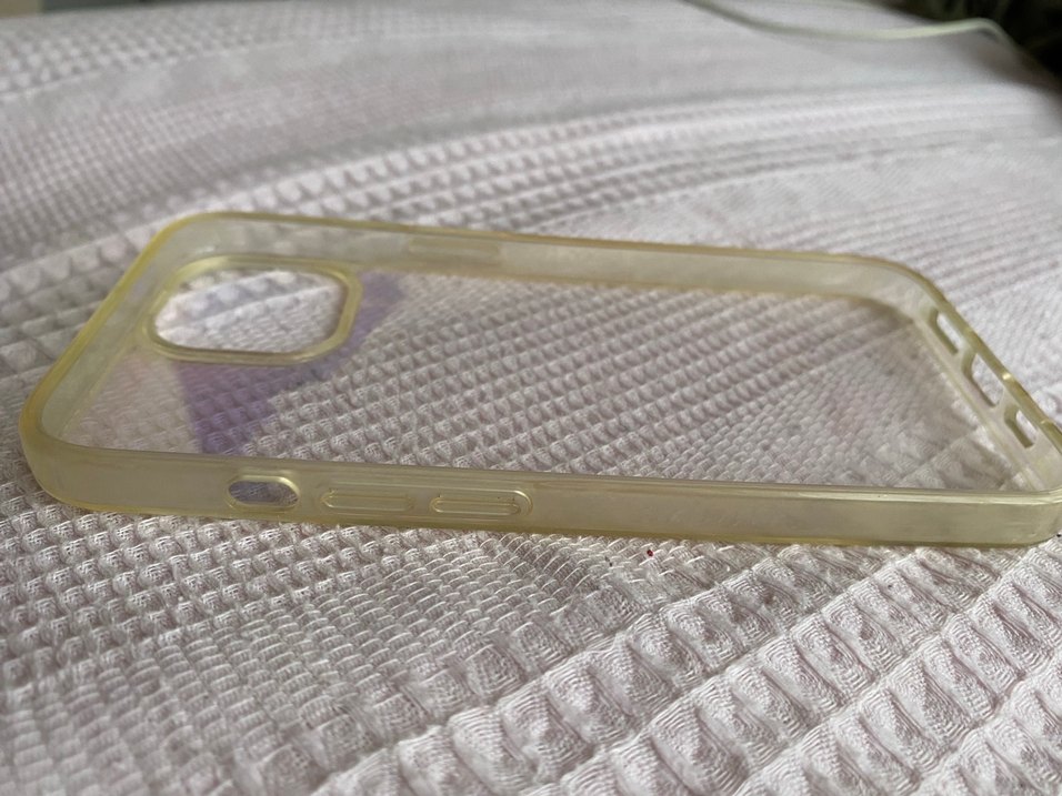 iPhone 13 Şeffaf Altın Renkli Bohem Telefon Kılıfı - Görsel 2