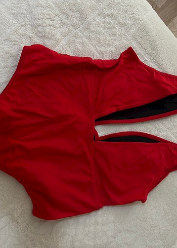 Kırmızı Strappy Kadın Mayo - Görsel 3