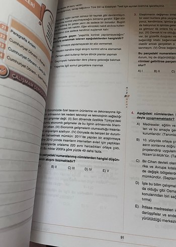 20x24 AYT Türk Dili ve Edebiyatı Denemeleri Kitabı - Görsel 3