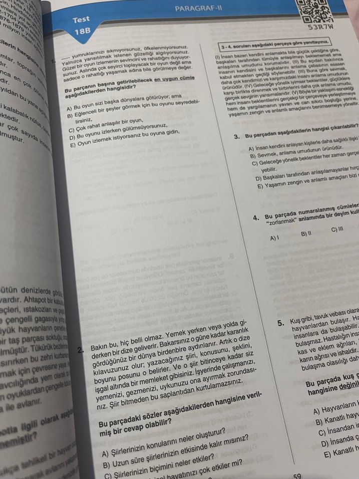 Mezun TYT-AYT Türkçe Soru Bankası - Görsel 3