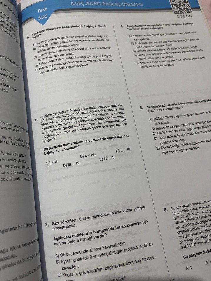 Mezun TYT-AYT Türkçe Soru Bankası - Görsel 2