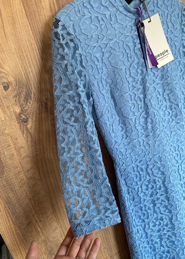 Mavi Söz Elbisesi - Görsel 4