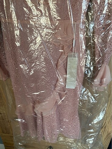 Pembe Midi Abiye - Görsel 5