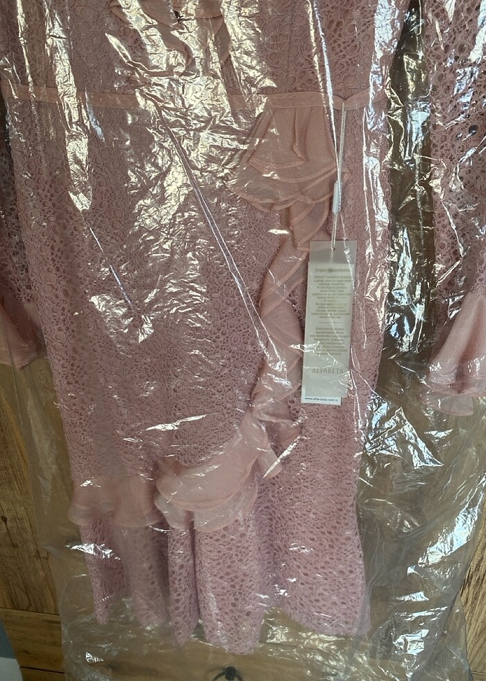 Pembe Midi Abiye - Görsel 5