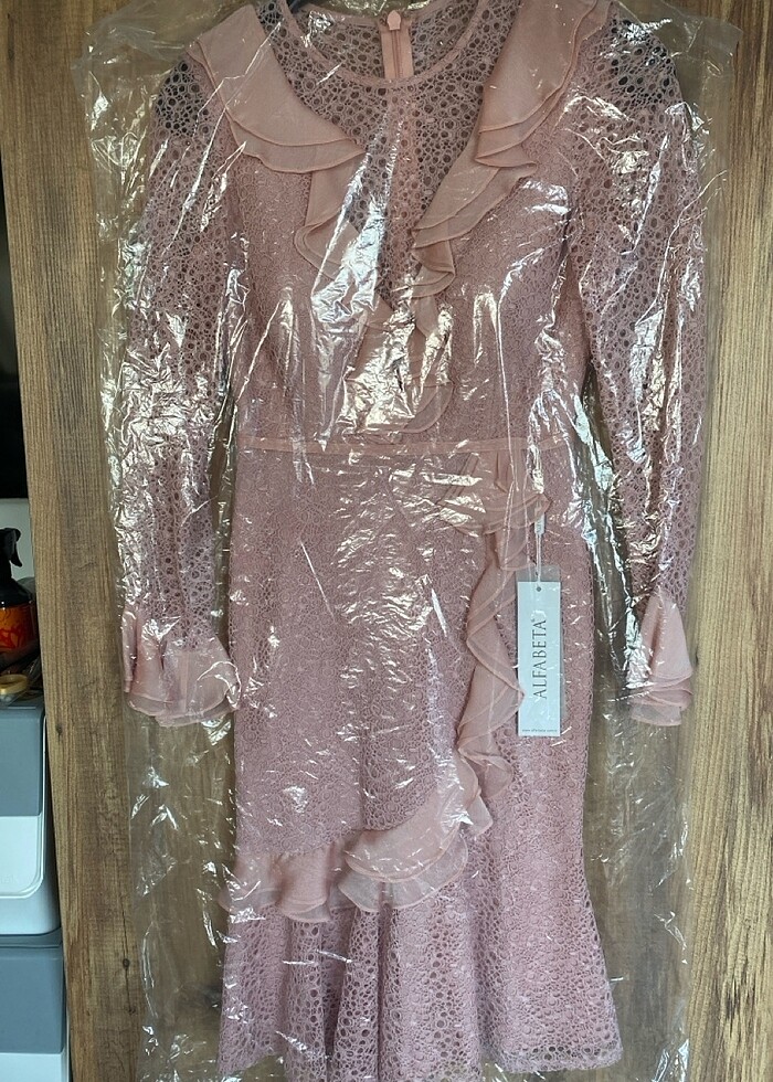 Pembe Midi Abiye - Görsel 2