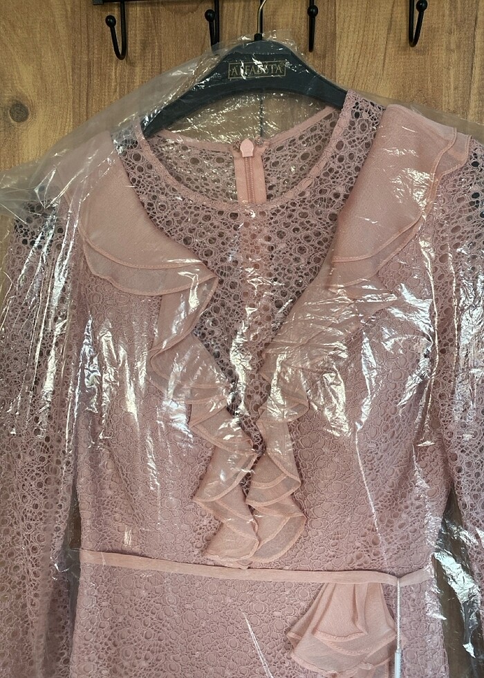 Pembe Midi Abiye - Görsel 4