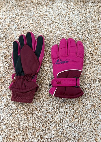  Beden Kız Çocuk Pembe Nakışlı Polar Eldiven