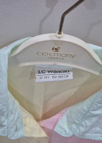 Pastel Renkli Bağlama Desenli Pamuklu Kadın Gömlek - Görsel 3