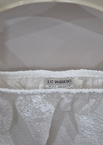 Nakışlı Beyaz Mini Kolsuz Bluz - Görsel 4