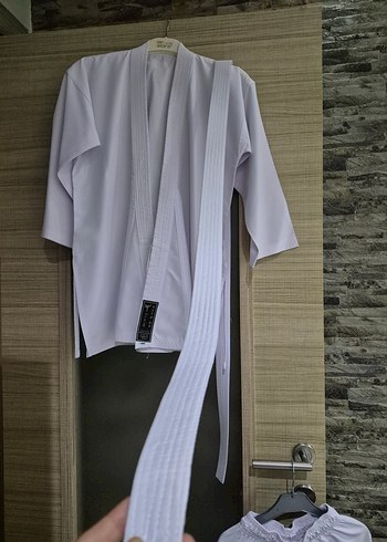 Beyaz Geleneksel Karate Kıyafeti (GI) kız erkek spor geyim - Görsel 9