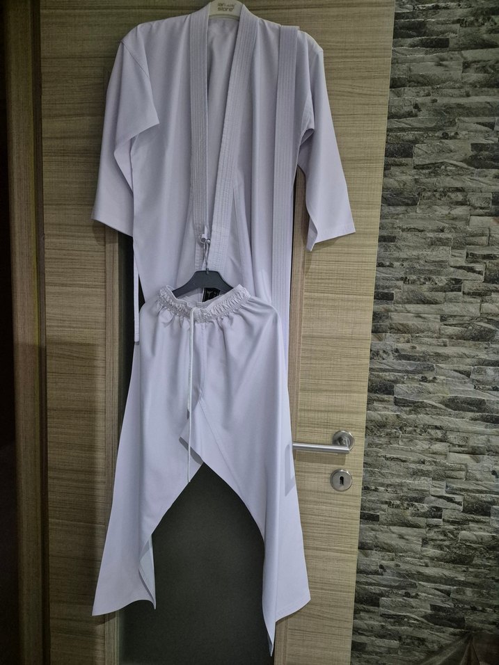 Beyaz Geleneksel Karate Kıyafeti (GI) kız erkek spor geyim - Görsel 2