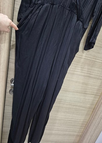 Siyah Uzun Kollu Hamile Tulum - Görsel 3