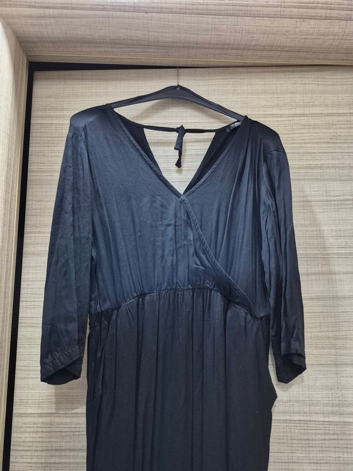 Siyah Uzun Kollu Hamile Tulum - Görsel 4