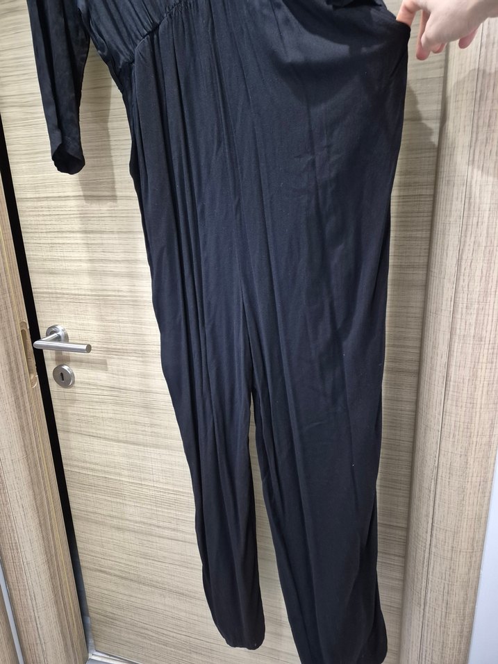 Siyah Uzun Kollu Hamile Tulum - Görsel 2