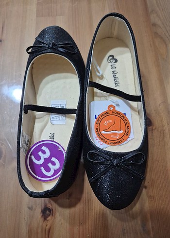 Siyah Fiyonk Detaylı Kız Çocuk Babet - Görsel 4