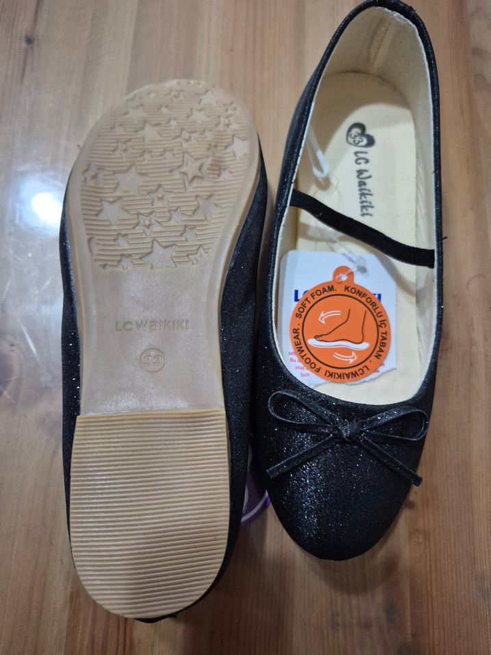 Siyah Fiyonk Detaylı Kız Çocuk Babet - Görsel 5