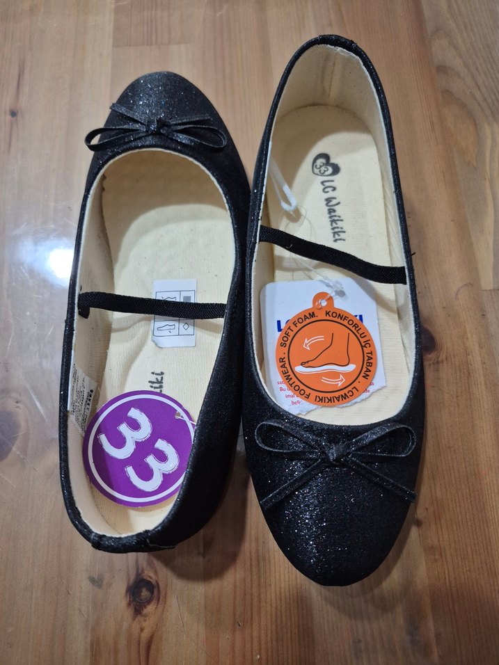 Siyah Fiyonk Detaylı Kız Çocuk Babet - Görsel 4