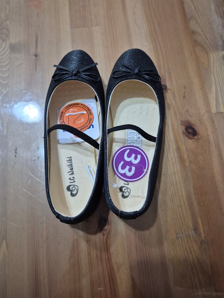 Siyah Fiyonk Detaylı Kız Çocuk Babet - Görsel 3