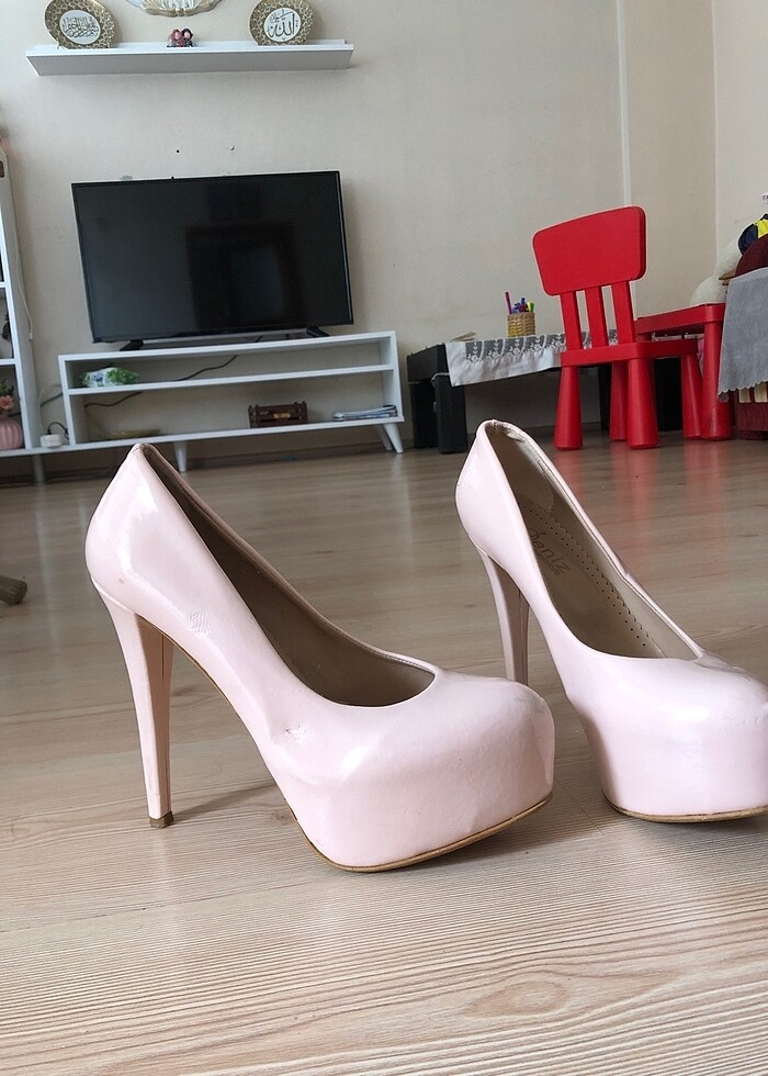Pudra Platform Topuklu Ayakkabı - Görsel 4