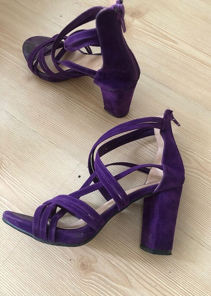 Mor Topuklu Ayakkabı - Görsel 2