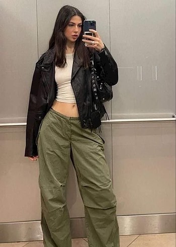 s Beden haki Renk Paraşüt model haki pantolon