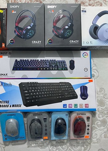Çok Renkli Kablolu ve Kablosuz Bilgisayar Aksesuarları - Görsel 2