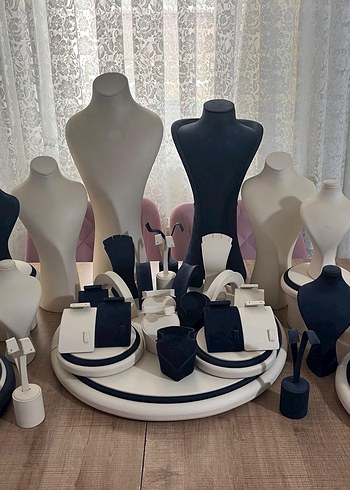 Beyaz Modern Takı Seti - Paris Stili - Görsel 2