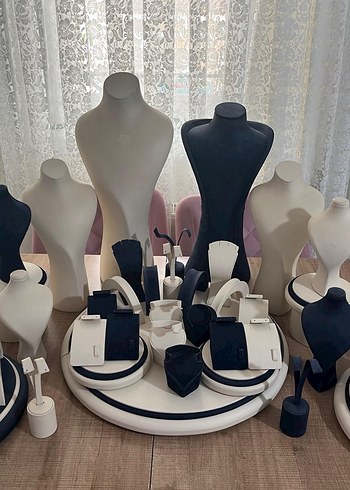 Beyaz Modern Takı Seti - Paris Stili - Görsel 3