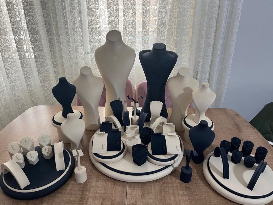 Beyaz Modern Takı Seti - Paris Stili - Görsel 3