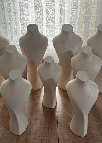 Siyah ve beyaz Takı Mankeni Seti - Görsel 3