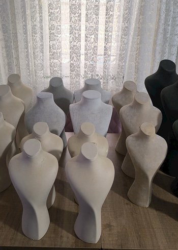 Siyah ve beyaz Takı Mankeni Seti - Görsel 6