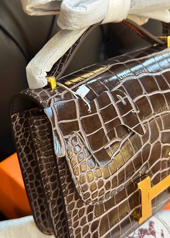 Kahverengi Yılan Derisi Desenli Kadın Kemer Tokası - Görsel 5