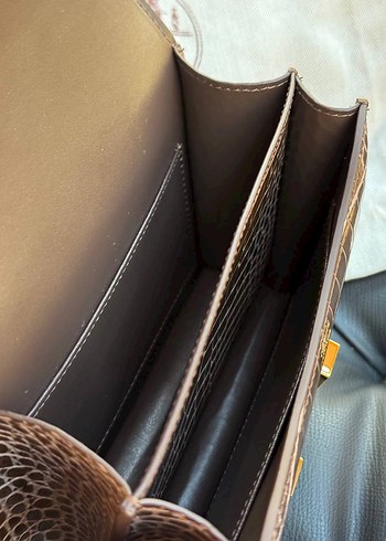 Kahverengi Yılan Derisi Desenli Kadın Kemer Tokası - Görsel 9