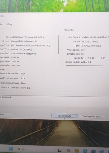 TEMİZ HUAWEİ D15/ RYZEN 5/8GB/512GB M2 SSD/1GB RX VEGA EKRAN K. - Görsel 9