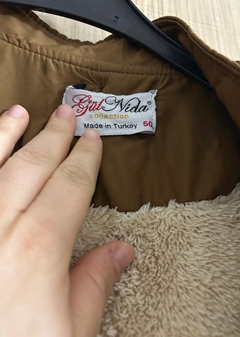 Diğer Kürklü Kapüşonlu Bej Uzun Kışlık Kadın Mont