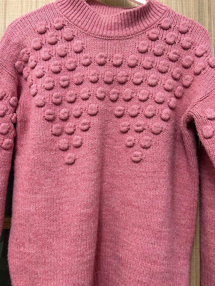 Pembe Kadın Örgü Triko Kazak - Görsel 2