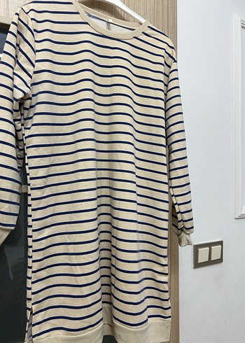 Bej Çizgili Uzun Kollu Tişörtü - Görsel 4