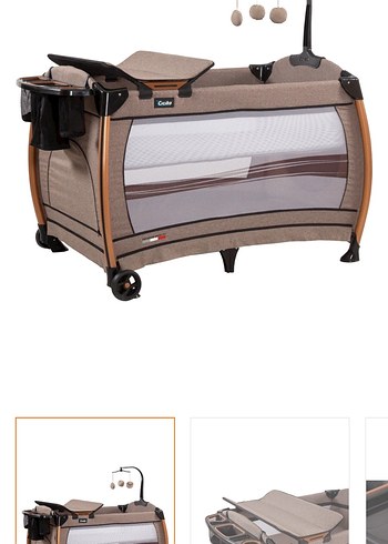 Kahverengi ve Gri Bebek yatak - Görsel 2