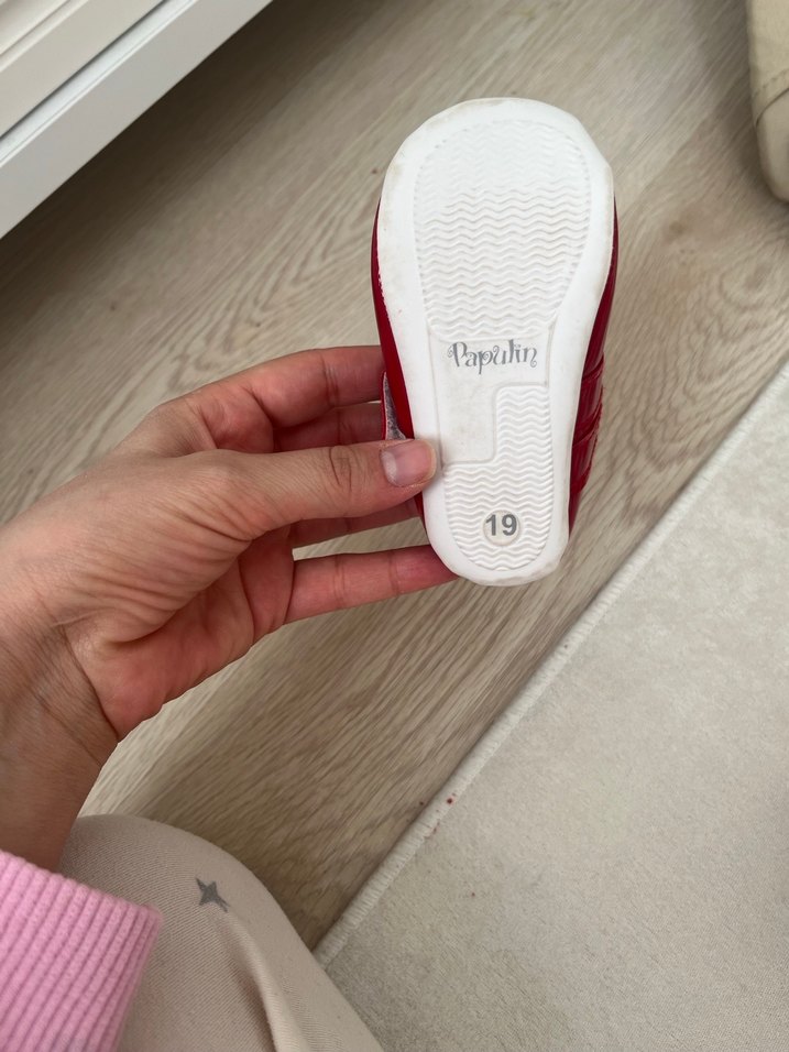 Kız Çocuk Kırmızı Rugan Babet Ayakkabı - Görsel 2